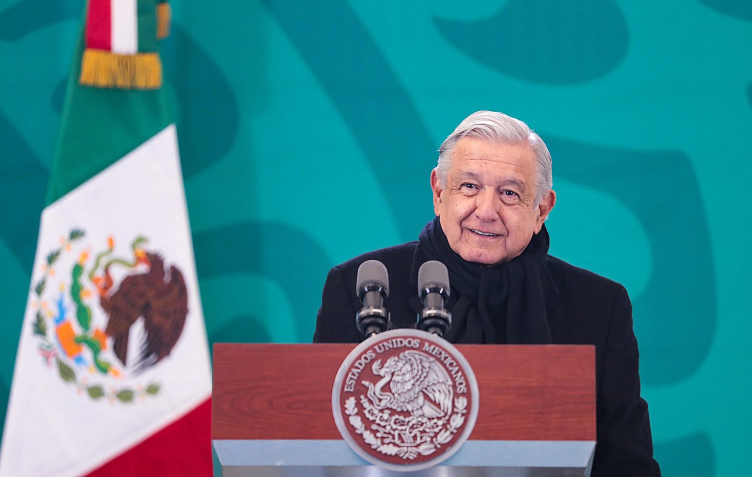 Fotografía cedida por la Presidencia de México del mandatario mexicano, Andrés Manuel López Obrador, durante una rueda de prensa en Hermosilo (México). EFE/ Presidencia De México / SOLO USO EDITORIAL/ SOLO DISPONIBLE PARA ILUSTRAR LA NOTICIA QUE ACOMPAÑA (CRÉDITO OBLIGATORIO)