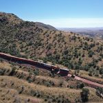 Vista aérea de contenedores colocados como muro fronterizo en la ciudad San Luis Río Colorado, estado de Sonora (México). Imagen de archivo. EFE/Daniel Sánchez