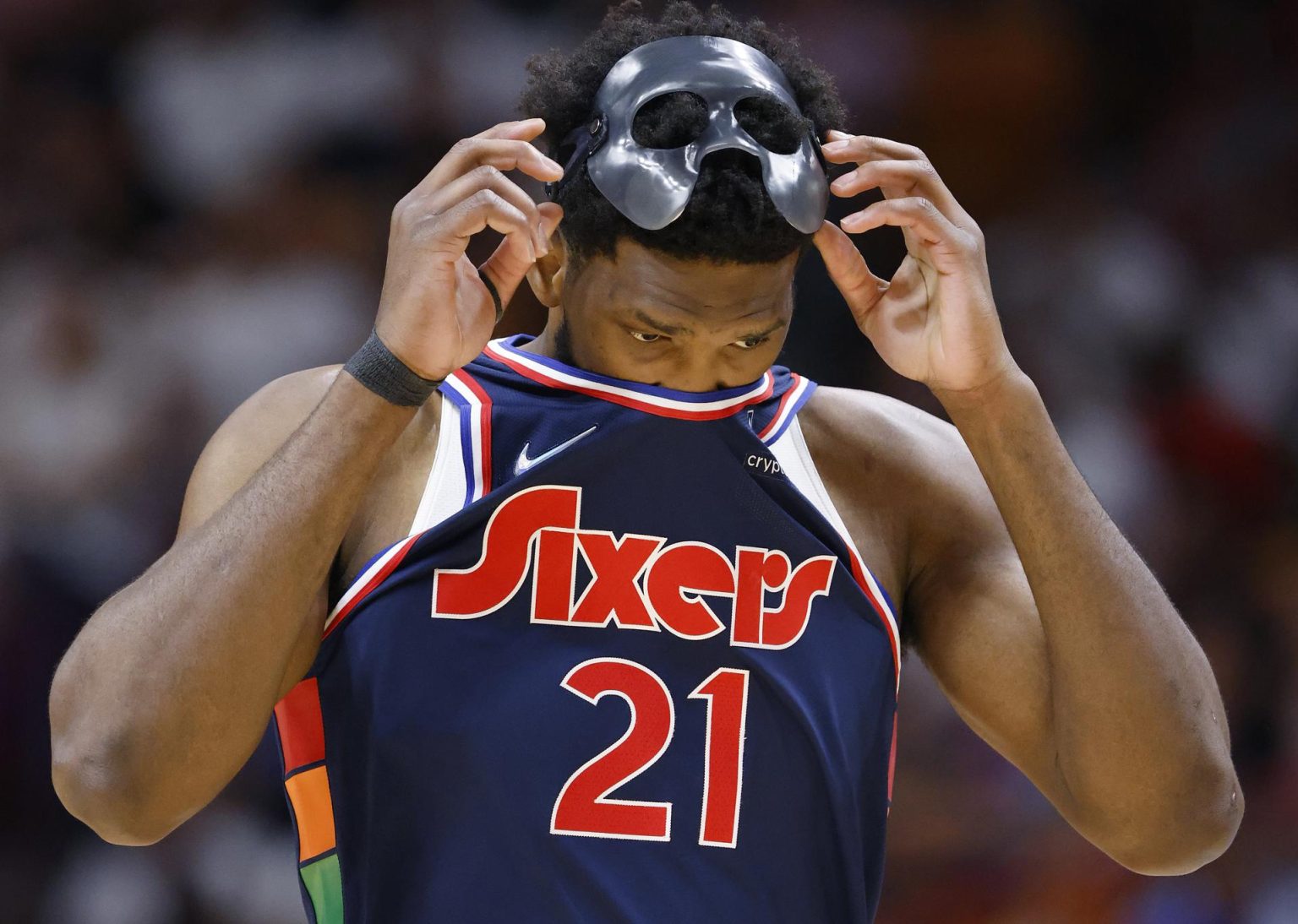 Foto de archivo del jugador Joel Embiid. EFE/EPA/RHONA WISE