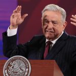 El presidente de México, Andrés Manuel López Obrador, habla durante su conferencia de prensa matutina, hoy, en el Palacio Nacional de la Ciudad de México (México). EFE/ Mario Guzmán