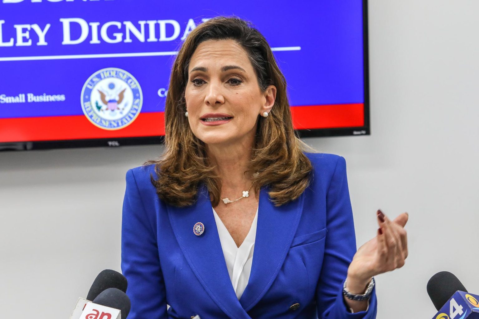 Fotografía de archivo de la congresista republicana de Florida, María Elvira Salazar. EFE/Giorgio Viera