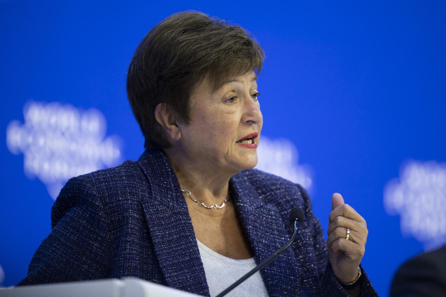 Imagen de archivo de la directora del Fondo Monetario Internacional (FMI), Kristalina Georgieva. EFE/EPA/GIAN EHRENZELLER