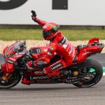 El motociclista italiano Francesco Bagnaia, del equipo Ducati, participa en el Gran Premio de Las Américas de MotoGP, este 15 de abril de 2023, en Austin, Texas (EE.UU.). EFE/Adam Davis