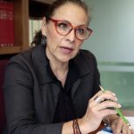 La directora de Literatura y Fomento a la Lectura de la UNAM, Anel Pérez, habla durante una entrevista con EFE el 13 de abril de 2023 en Ciudad de México (México). EFE/José Méndez