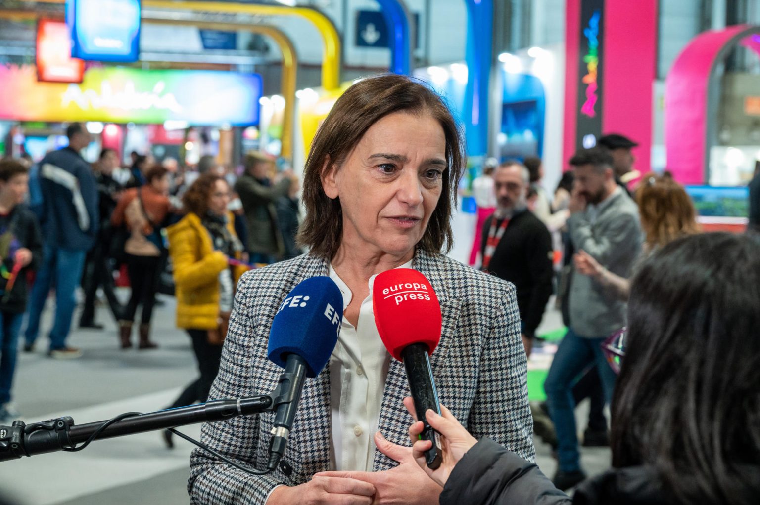 Fotografía de archivo en donde se observa a la directora de FITUR, María Valcarce. EFE/Fernando Villar