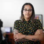 La coordinadora del Observatorio, iniciativa de la Fundación Arcoíris, Ximena Manríquez, posa durante una entrevista con EFE, el 15 de mayo de 2023, en Ciudad de México (México). EFE/Sáshenka Gutiérrez