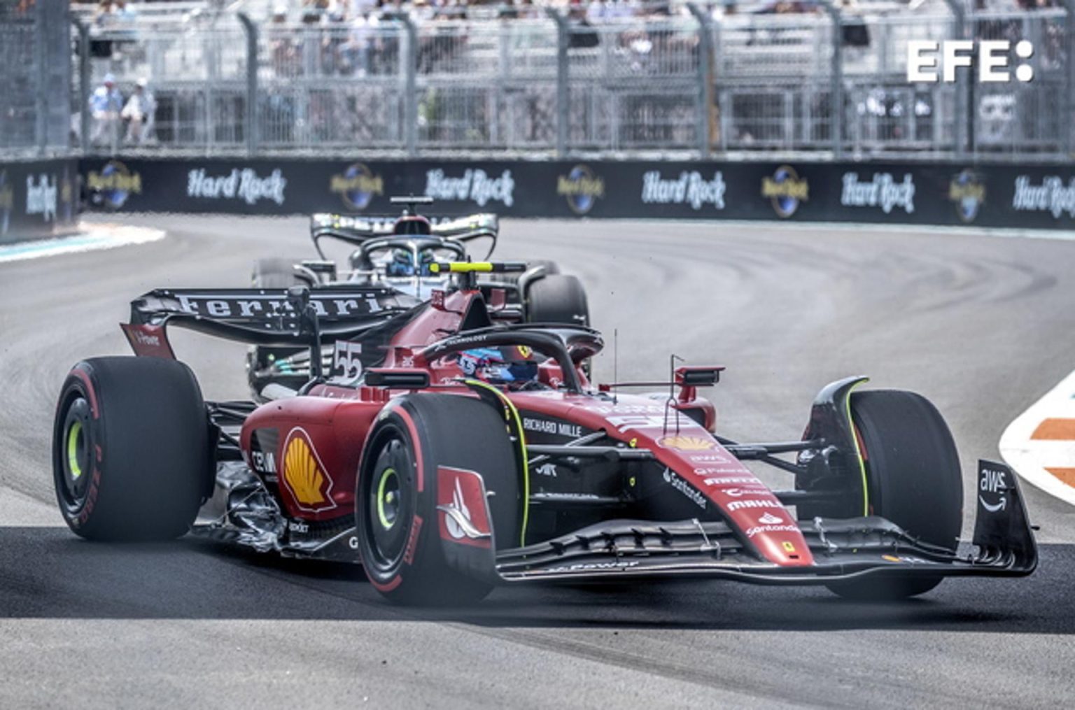 El piloto español Carlos Sainz ( Scuderia Ferrari). EFE/EPA/CRISTOBAL HERRERA