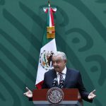 Fotografía de archivo del presidente de México, Andrés Manuel López Obrador, durante su conferencia de prensa matutina, en el Palacio Nacional de la Ciudad de México. EFE/ Mario Guzmán