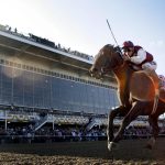 Fotografía de archivo en la que se registró al jinete venezolano Javier Castellano, en el hipódromo Pimlico, en Baltimore (Maryland, EE.UU.). EFE/Eliot J. Schechter