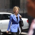 La asesora de la Casa Blanca para Seguridad Nacional, Elizabeth Sherwood-Randall, durante su llegada a Palacio Nacional, hoy en la Ciudad de México (México). EFE/ Mario Guzmán