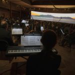 La Orquesta Filarmónica del Desierto musicaliza la presentación de “Tormenta de Luz” en el Museo del Desierto, en Saltillo, Coahuila (México). EFE/Antonio Ojeda