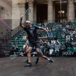 El peruano Diego Elías en acción durante una prueba del Campeonato del Mundo de squash.EFE/PSA World Championships