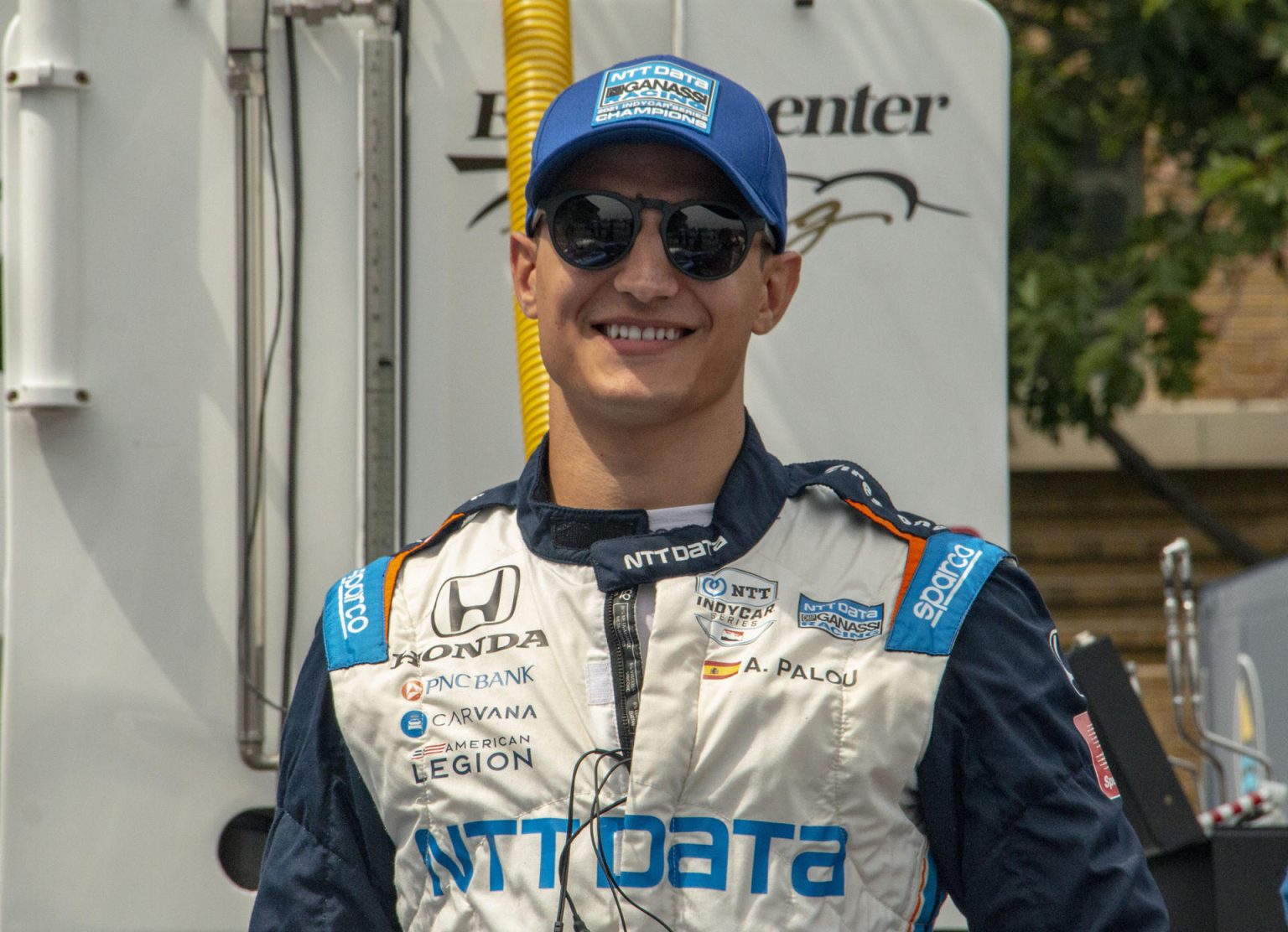 Fotografía de archivo en la que se registró al piloto español de la fórmula IndyCar Álex Palou, en Toronto (Canadá). EFE/Julio César Rivas