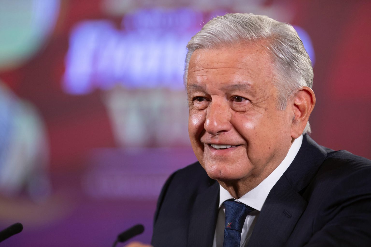 Fotografía cedida por la Presidencia de México del presidente mexicano, Andrés Manuel López Obrador, durante una rueda de prensa en el Palacio Nacional de la Ciudad de México (México). EFE/ Presidencia De México / SOLO USO EDITORIAL/ SOLO DISPONIBLE PARA ILUSTRAR LA NOTICIA QUE ACOMPAÑA (CRÉDITO OBLIGATORIO)