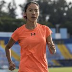 La marchista guatemalteca Maritza Poncio fue registrada el pasado 7 de junio, durante un entrenamiento para competir en los próximos Juegos Centroamericanos y del Caribe, en el estadio nacional Doroteo Guamuch, en la Ciudad de Guatemala (Guatemala). EFE/Esteban Biba