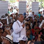 Fotografía cedida hoy del ex secretario de Gobernación, Adán Augusto López, durante un acto de campaña en la ciudad de Salamanca, Guanajuato (México).EFE/ Ahora es Adán /SOLO USO EDITORIAL/SOLO DISPONIBLE PARA ILUSTRAR LA NOTITCIA QUE ACOMPAÑA (CRÉDITO OBLIGATORIO)