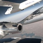 Fotografía cedida por Virgin Galactic donde se aprecia la nave VSS Unity mientras se separa de la nave nodriza VMS Eve durante un vuelo de prueba de planeo sin motor sobre el sur de Nuevo México (EEUU). EFE/Virgin Galactic /SOLO USO EDITORIAL/SOLO DISPONIBLE PARA ILUSTRAR LA NOTICIA QUE ACOMPAÑA (CRÉDITO OBLIGATORIO)