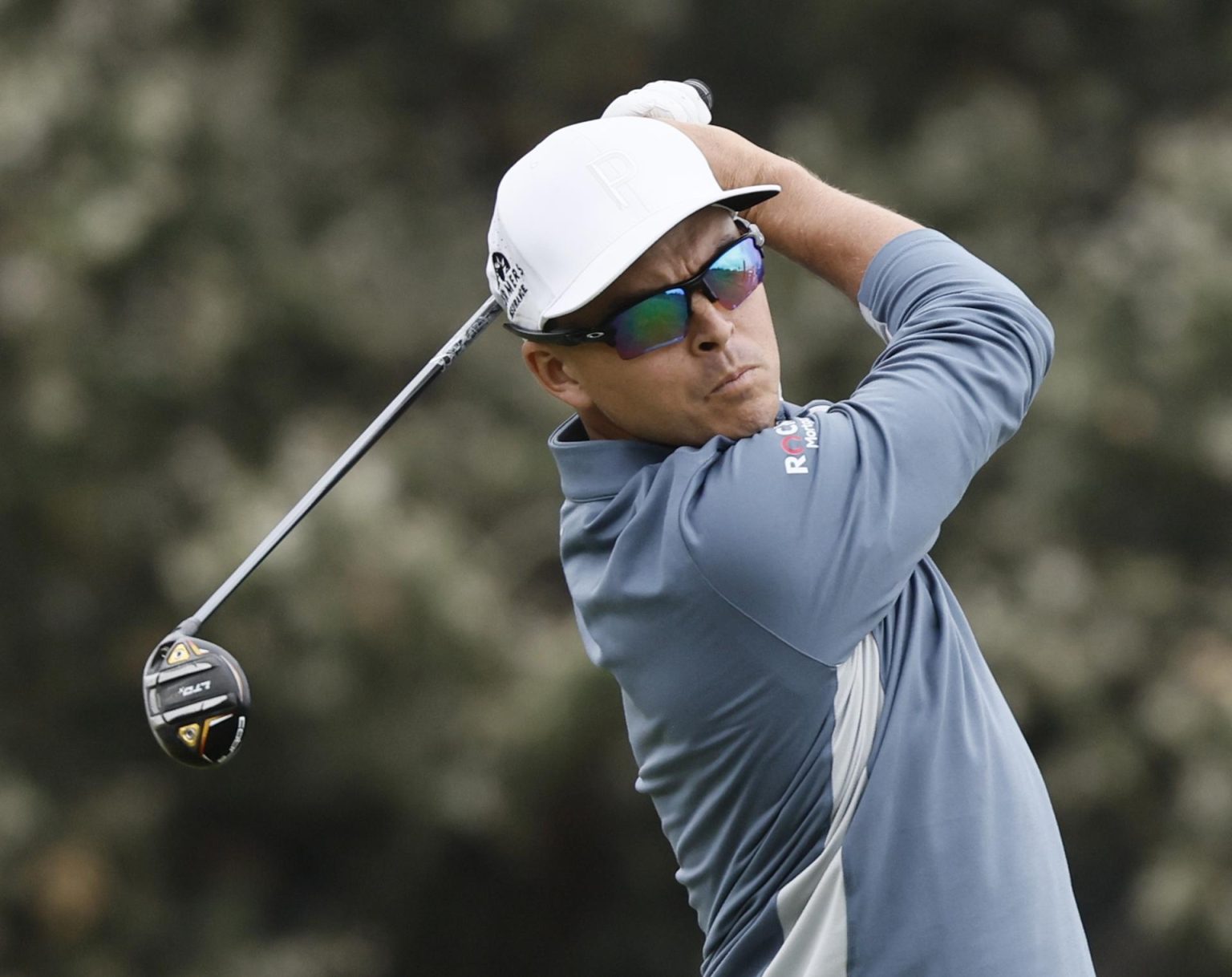 El estadounidense Rickie Fowler en acción durante la primera ronda del Abierto de Estados Unidos en Los Ángeles Country Club, California (EE.UU.), este 15 de junio de 2023. EFE/EPA/Etienne Laurent