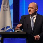 Fotografía de archivo en la que se registró al presidente de la FIFA, Gianni Infantino, quien afirmó que "el Mundial de Clubes de la FIFA de 2025 será la cumbre de la élite del fútbol masculino de equipos profesionales". EFE/Rubén Peña