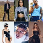 Composición de seis fotografías cedidas por los Premios Juventud donde aparecen los artistas Bad Bunny, Becky G, Maluma, Rosalía, Rauw Alejandro, y Shakira, que encabezan con nueve nominaciones la edición de estos premios que se llevarán a cabo el 20 de julio en Puerto Rico. EFE/Premios Juventud /SOLO USO EDITORIAL/NO VENTAS/SOLO DISPONIBLE PARA ILUSTRAR LA NOTICIA QUE ACOMPAÑA/CRÉDITO OBLIGATORIO