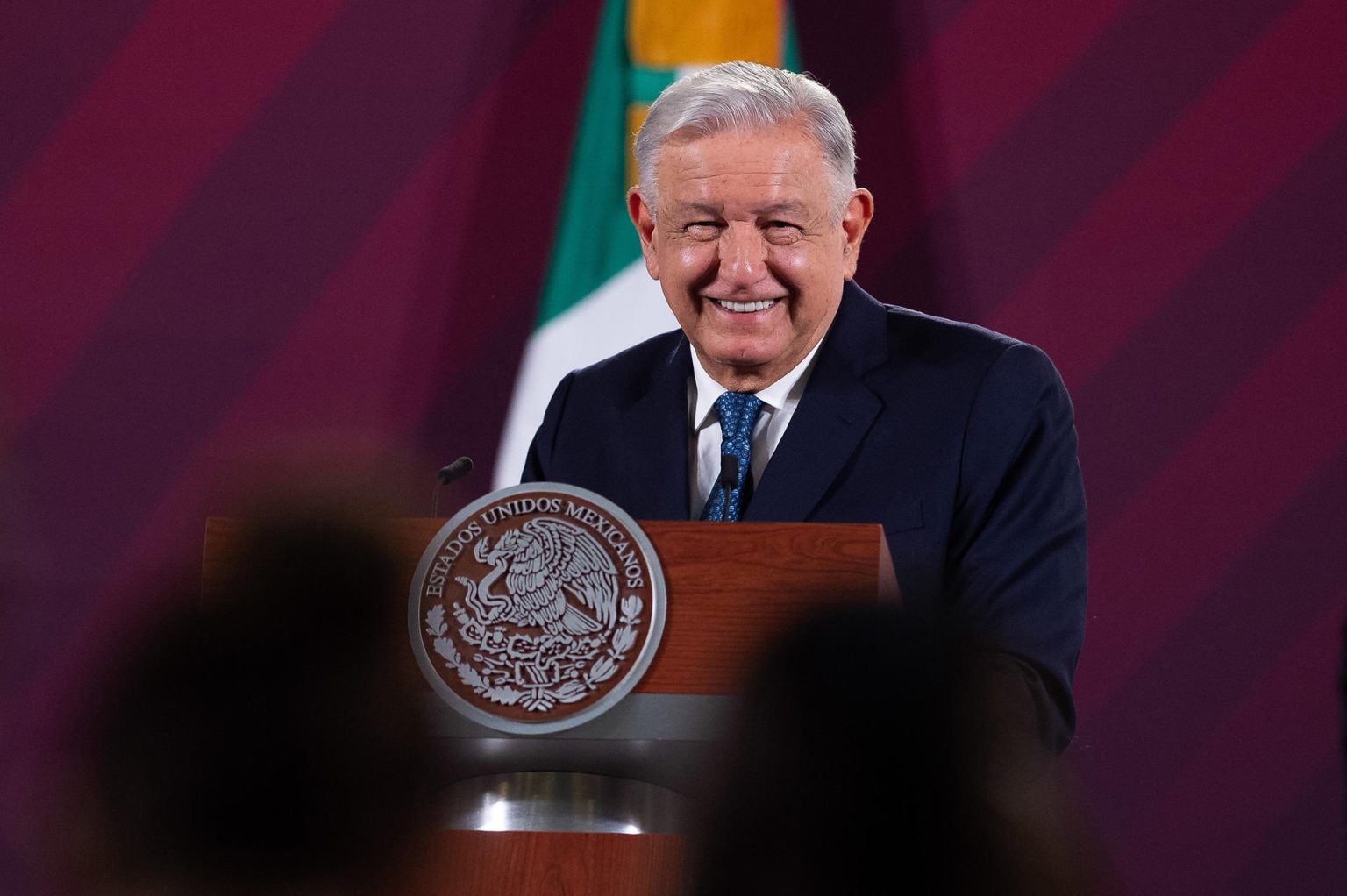 Fotografía cedida hoy por la Presidencia de la República del mandatario mexicano, Andrés Manuel López Obrador durante una conferencia de prensa en Ciudad de México (México). EFE/Presidencia de la República /SOLO USO EDITORIAL/SOLO DISPONIBLE PARA ILUSTRAR LA NOTICIA QUE ACOMPAÑA (CRÉDITO OBLIGATORIO)