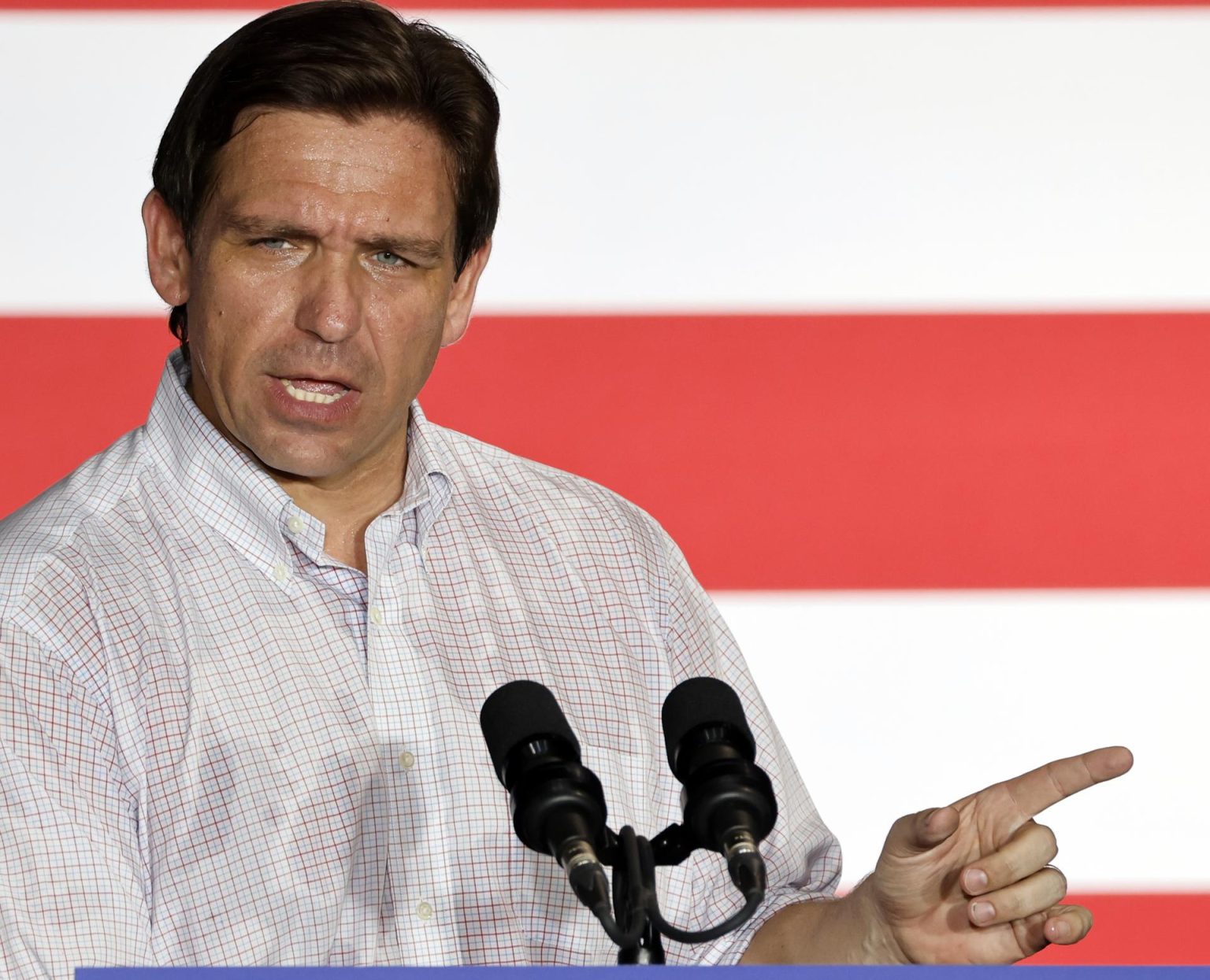 Imagen de archivo donde aparece el gobernador de Florida, Ron DeSantis. EFE/EPA/Adam Davis