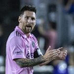 El jugador argentino Lionel Messi de Inter Miami CF celebra su gol. EFE/EPA/CRISTOBAL HERRERA-ULASHKEVICH