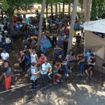 Fotografía aérea muestra a migrantes en un campamento a la espera de solucionar su situación migratoria, el 11 de julio de 2023 en la ciudad de Tapachula, estado de Chiapas (México).   EFE/Juan Manuel Blanco