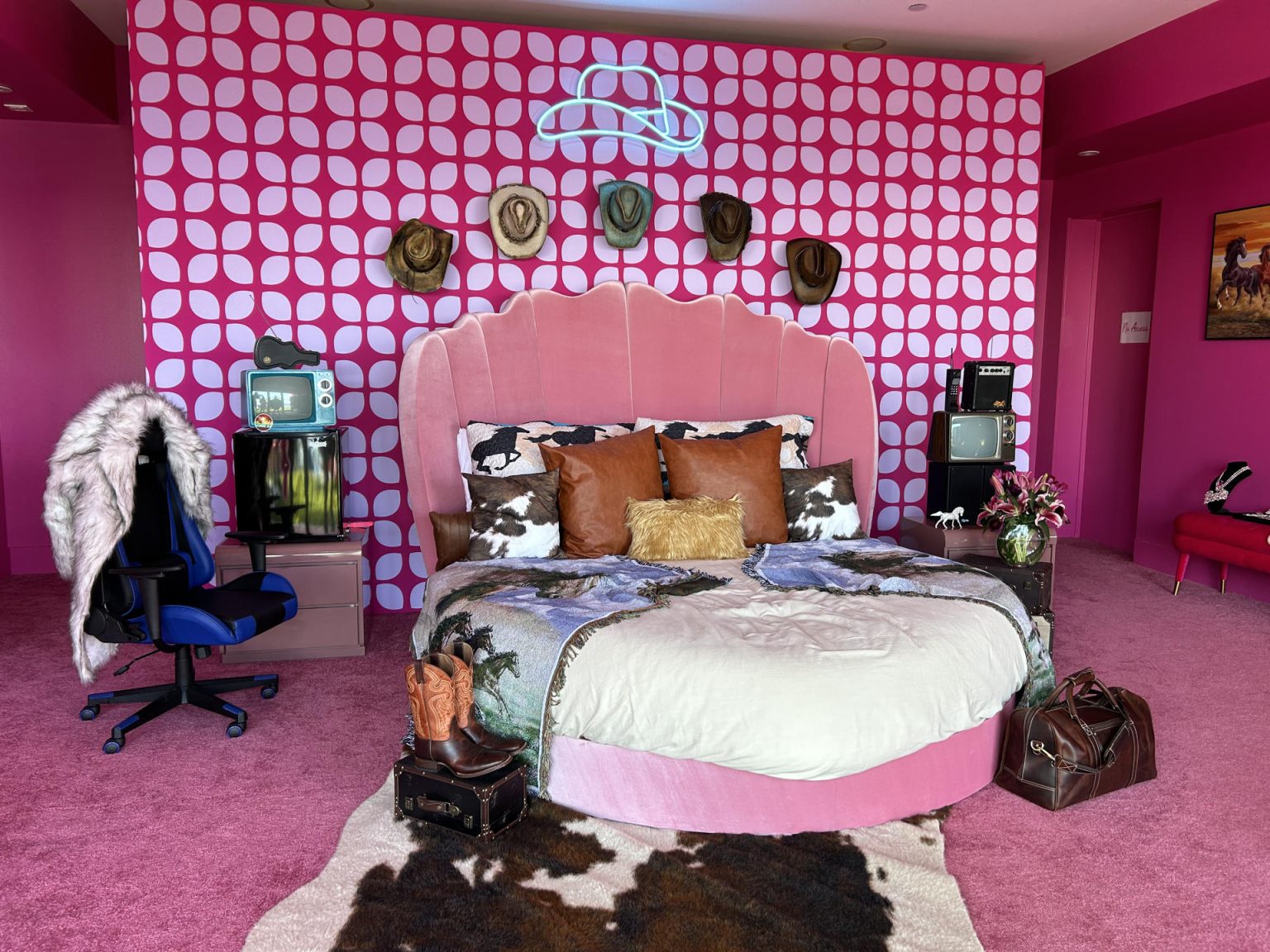 Fotografía del interior de la Casa de los Sueños de la muñeca Barbie, el 1 de julio de 2023, en Los Ángeles (Estados Unidos). EFE/ Mónica Rubalcava