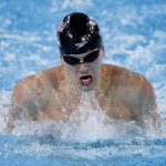 Fotografía de archivo de Nathan Adrian de Estados Unidos en la prueba en 4X100 combinado masculino, el 10 de agosto de 2019, durante los Juegos Panamericanos Lima 2019 en Lima (Perú). EFE/Paolo Aguilar Archivo