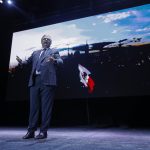 El excanciller mexicano y aspirante a candidato presidencial por el Movimiento de Regeneración Nacional (MORENA) Marcelo Ebrard, habla durante la presentación de su propuesta de seguridad "Plan Angel" hoy, en la Ciudad de México (México). EFE/Isaac Esquivel