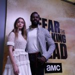 Fotografía de archivo de los actores Alycia Debnam-Carey (i) y Domingo Colman (d), quienes participan en una conferencia de prensa sobre la tercera temporada de la serie "Fear the Walking Dead", en Ciudad de México. EFE/Jorge Núñez