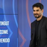 El centrocampista alemán Ilkay Gündogan durante su presentación como nuevo jugador del FC Barcelona, el 17 de julio de 2023. EFE/Alejandro García