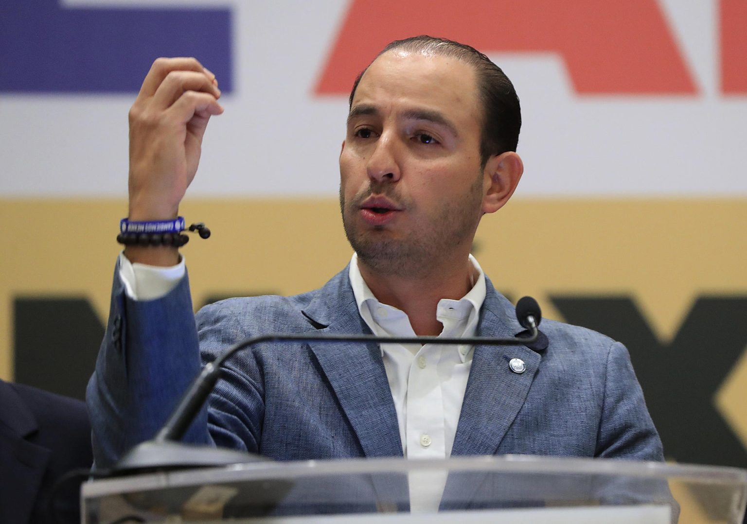 Fotografía de archivo del dirigente nacional del Partido Acción Nacional (PAN), Marko Cortés. EFE/Mario Guzmán