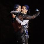 Fotografía de archivo de Rauw Alejandro y Rosalía cantando juntos en el escenario en el Estadio Hiram Bithorn, en San Juan (Puerto Rico). EFE/Thais Llorca