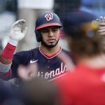 El venezolano Keibert Ruiz de los Nacionales de Washington, en una fotografía de archivo. EFE/EPA/CAROLINE BREHMAN