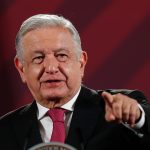 El presidente mexicano, Andrés Manuel López Obrador, habla hoy durante una conferencia de prensa en el Palacio Nacional de la Ciudad de México (México). EFE/Isaac Esquivel