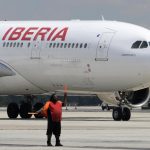 Vista del avión Airbus A330-200 de la aerolínea española Iberia. Imagen de archivo. EFE/Lenin Nolly