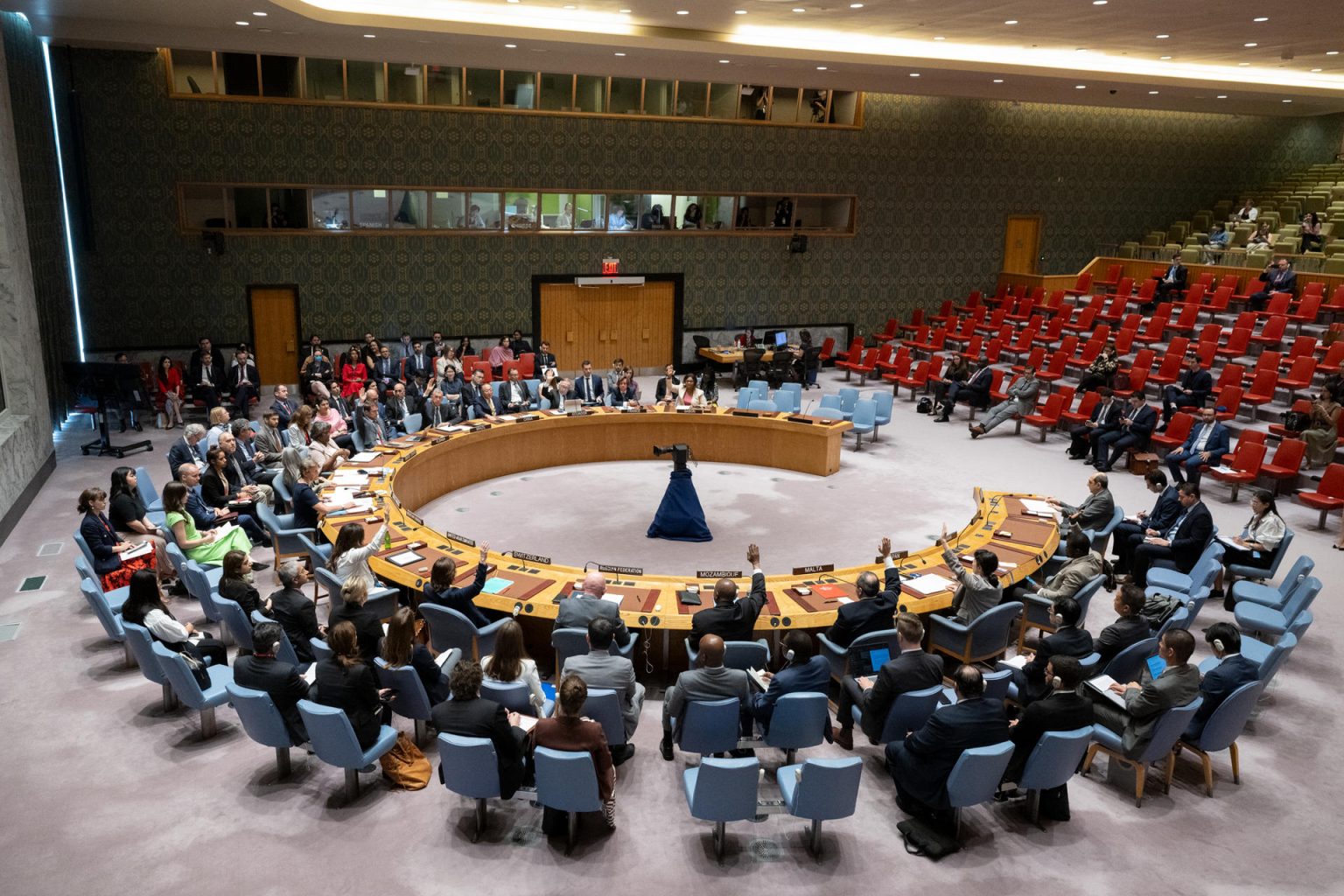 Fotografía cedida por la ONU donde aparece el pleno del Consejo de Seguridad durante una reunión sobre la situación en Siria, celebrada hoy en la sede del organismo internacional en Nueva York (EE.UU.). EFE/ Eskinder Debebe/ONU SÓLO USO EDITORIAL/SÓLO DISPONIBLE PARA ILUSTRAR LA NOTICIA QUE ACOMPAÑA (CRÉDITO OBLIGATORIO)