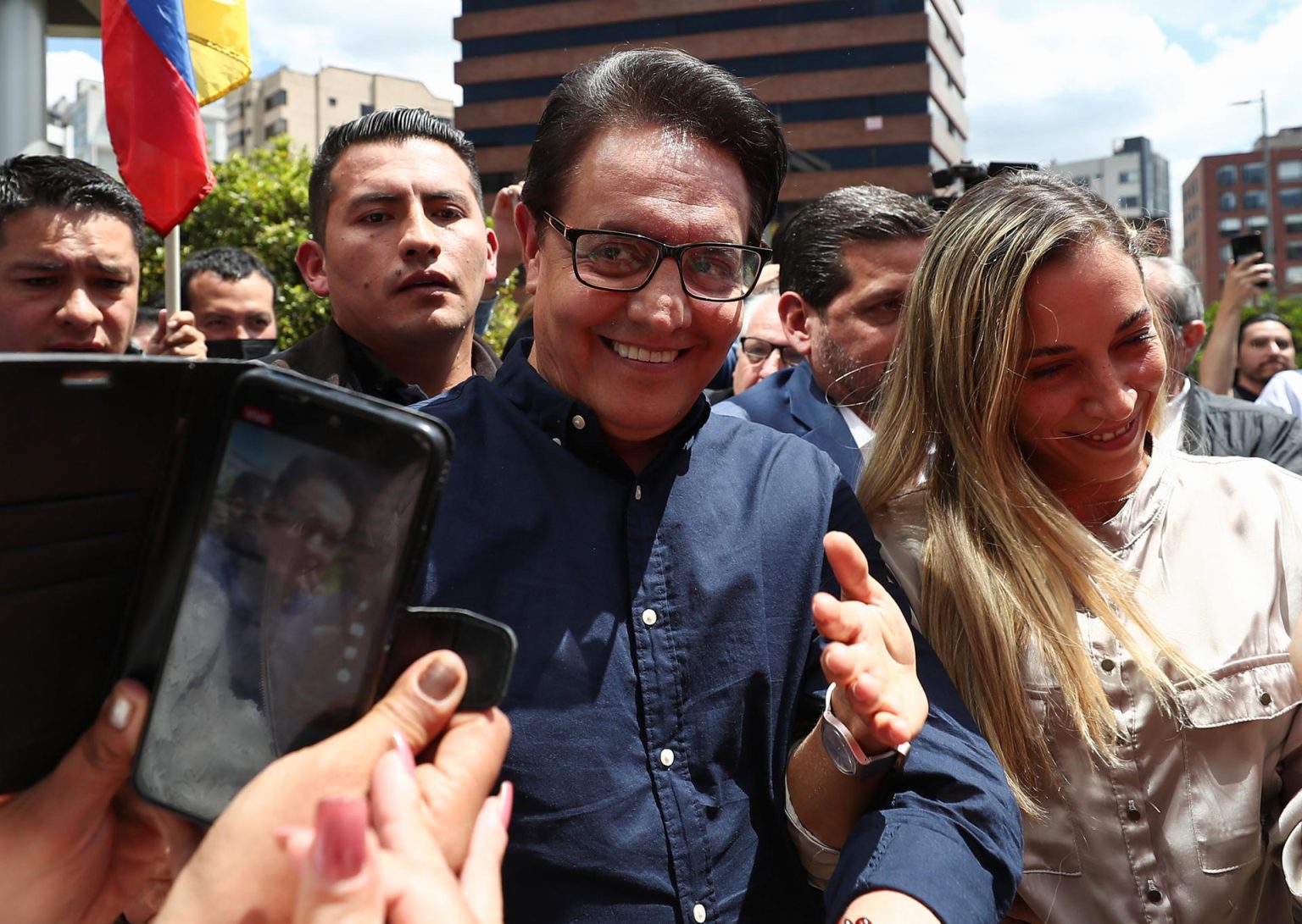 Fotografía de archivo del candidato a la presidencia Fernando Villavicencio. EFE/José Jácome