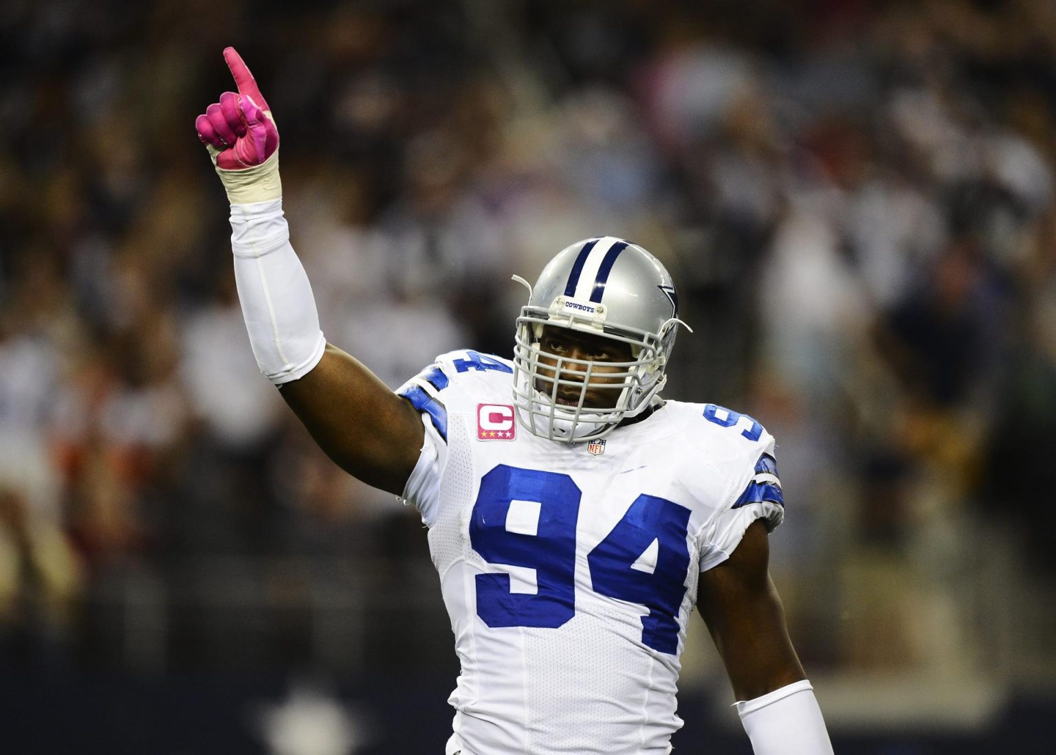 Fotografía de archivo del exjugador de Cowboys DeMarcus Ware. EFE/Larry W. Smith