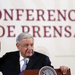 El presidente de México, Andrés Manuel López Obrador, habla durante una rueda de prensa hoy, en el Palacio Nacional, Ciudad de México (México). EFE/Mario Guzmán