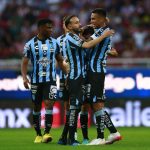 Jugadores del Querétaro celebran un gol, en una fotografía de archivo. EFE/ Francisco Guasco