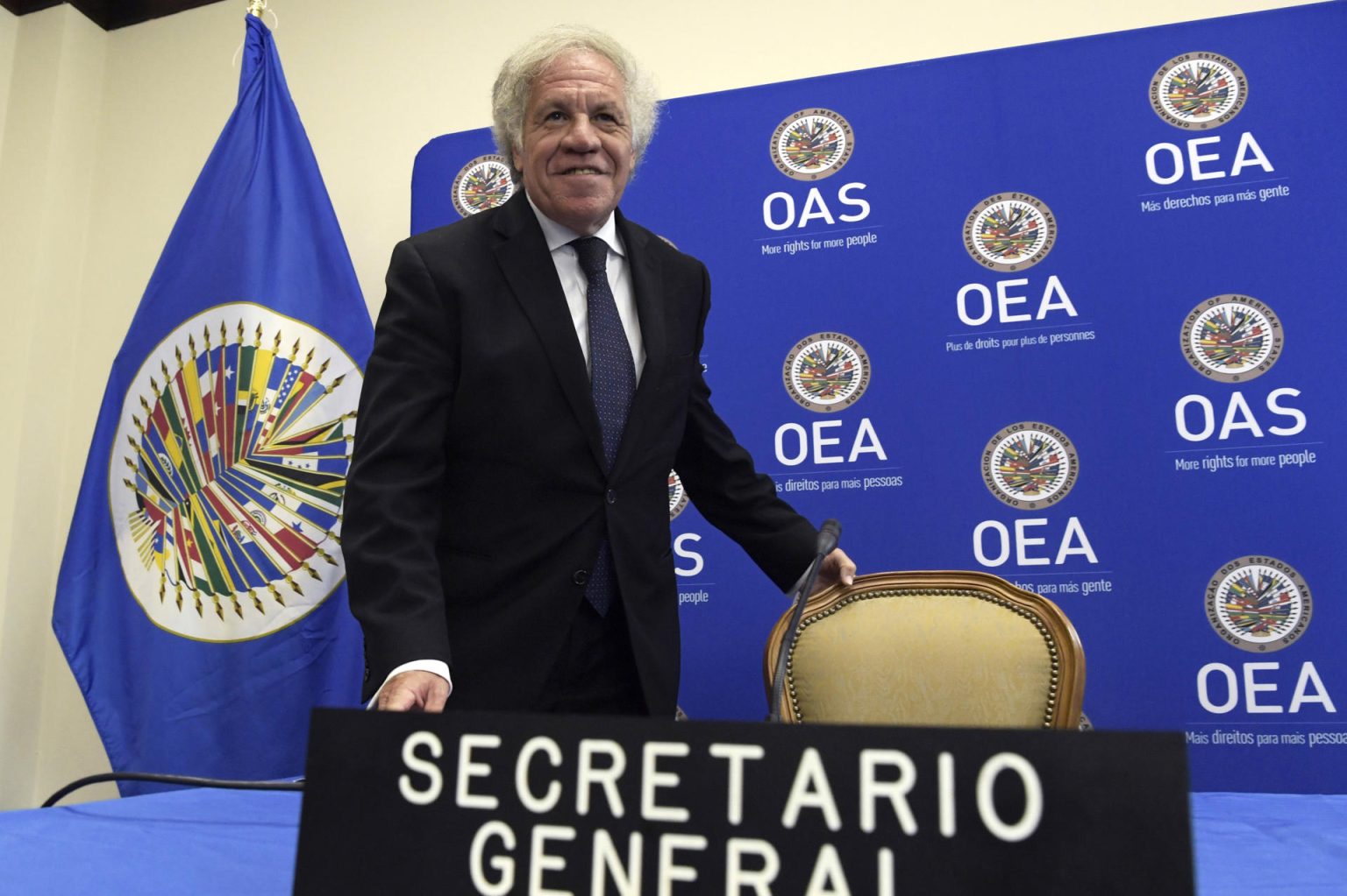 Fotografía de archivo del secretario general de la Organización de los Estados Americanos (OEA), Luis Almagro. EFE/ Lenin Nolly