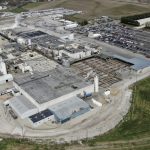 Fotografía de archivo hecha con un dron que muestra la planta procesadora de carne Tyson Foods en Joslin, Illinois (EE.UU.). EFE/ Tannen Maury