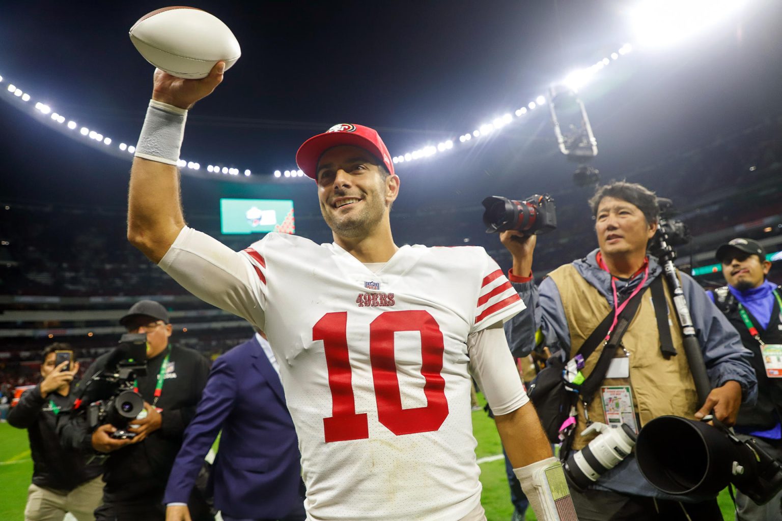 Fotografía de archivo de Jimmy Garoppolo de los San Francisco 49ers. EFE/Isaac Esquivel