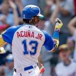 Fotografía de archivo de Ronald Acuña Jr de los Bravos de Atlanta. EFE/EPA/ERIK S. LESSER