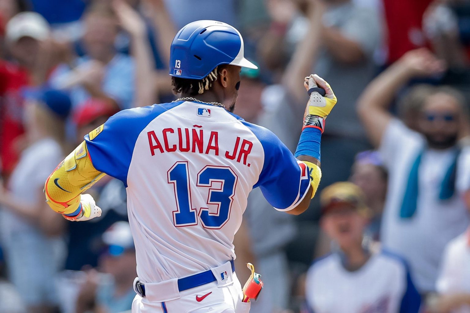 Fotografía de archivo de Ronald Acuña Jr de los Bravos de Atlanta. EFE/EPA/ERIK S. LESSER