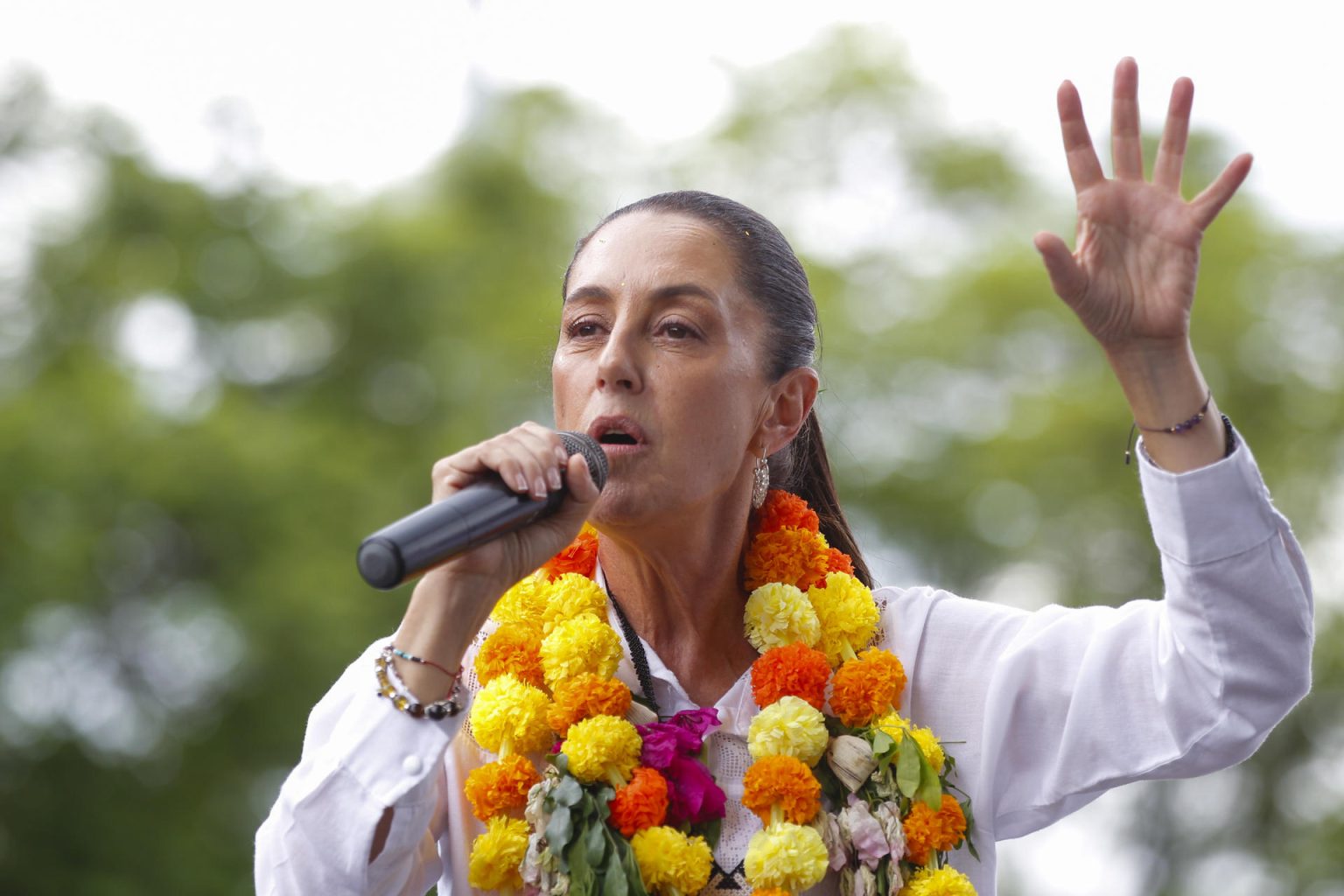 Fotografía de archivo de las aspirante presidencial por Movimiento Regeneración Nacional (Morena), Claudia Sheinbaum. EFE/ Francisco Guasco