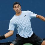 Francisco Cerundolo de Argentina frente a Zachary Svajda de los Estados Unidos en el US Open, este 28 de agosto de 2023. EFE/EPA/Peter Foley